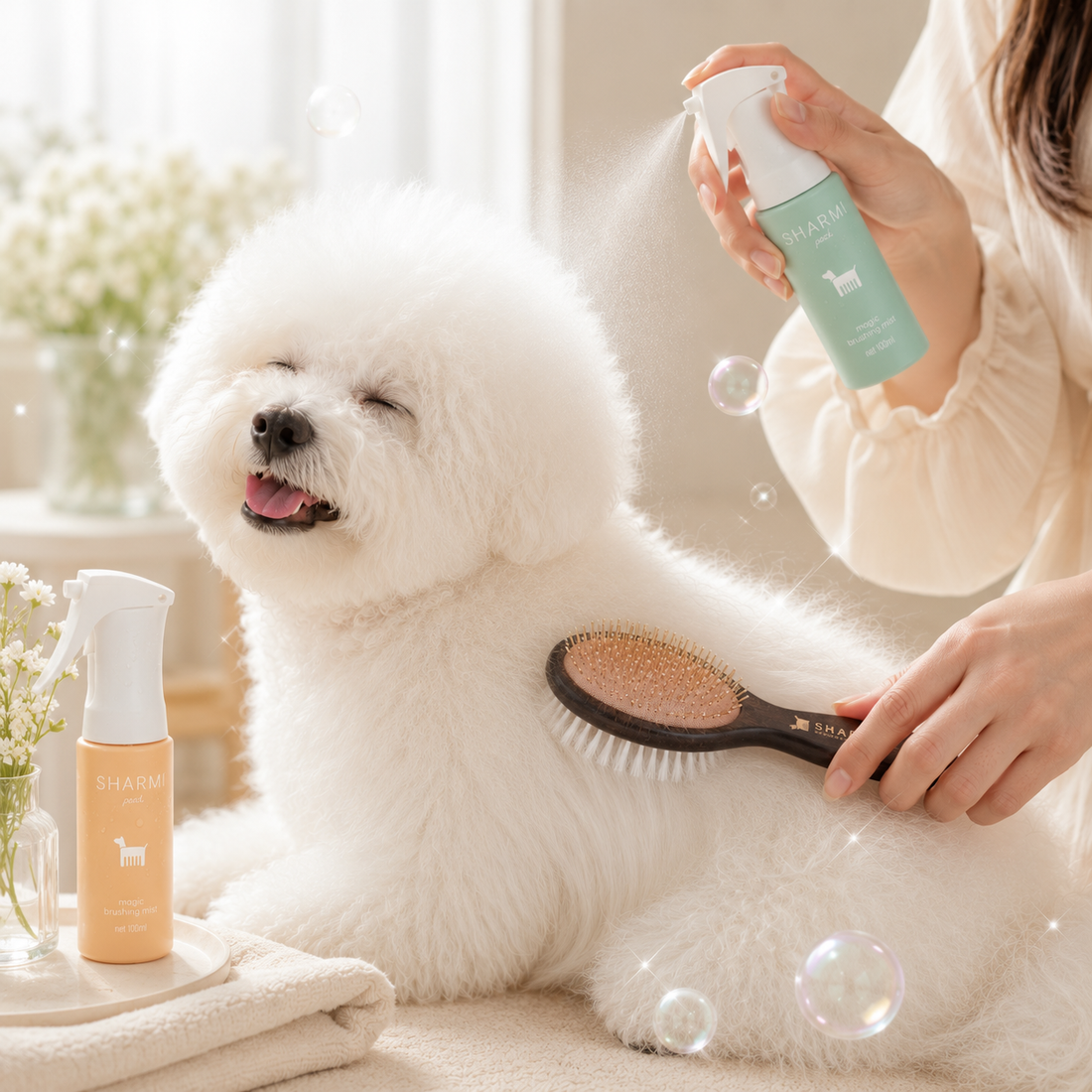 ブラッシングミストって本当に必要？🐶🫧 ブラシだけでは足りない理由💡