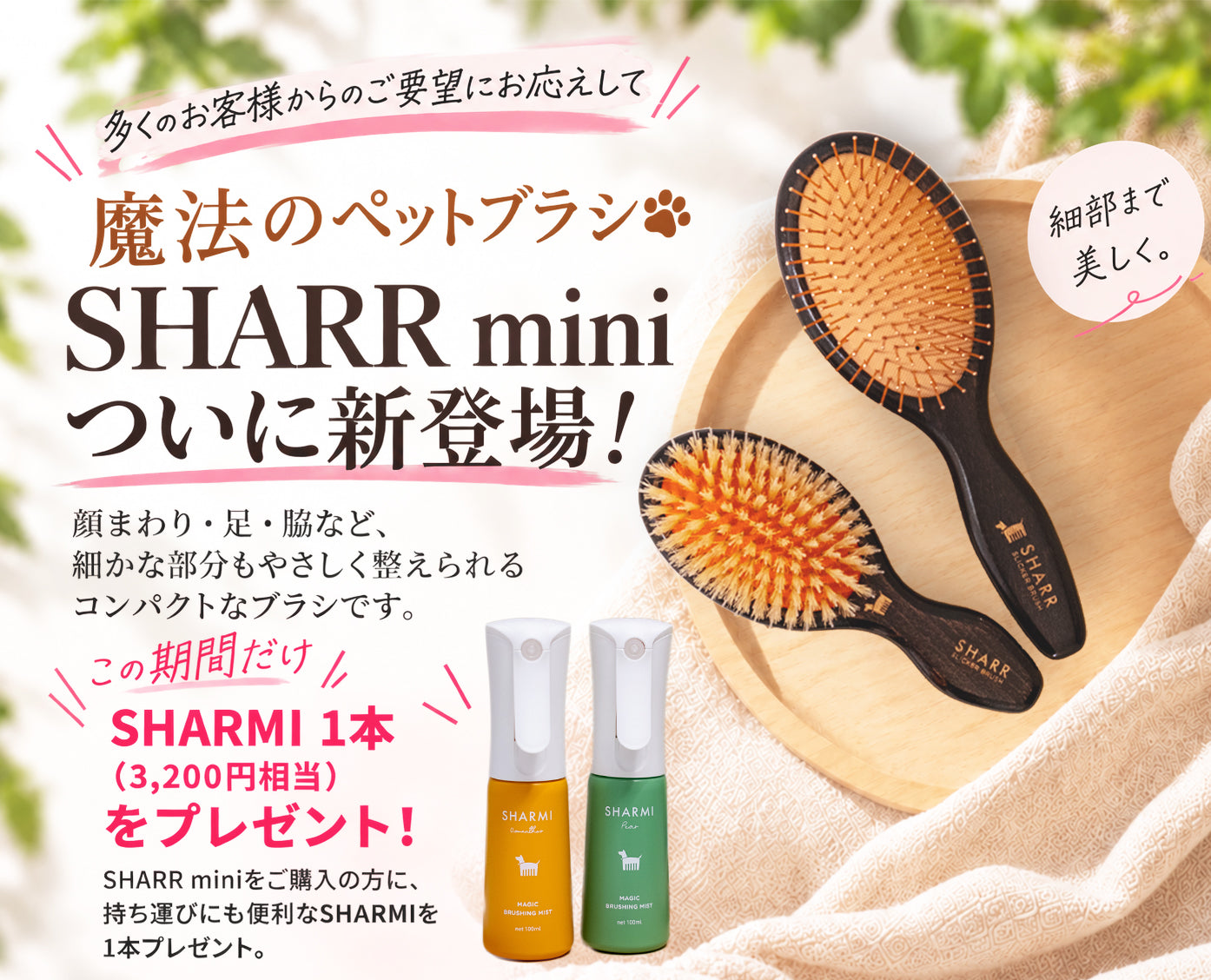 魔法のペットブラシSHARR（シャルル） mini 新登場 – NENE's store Japan